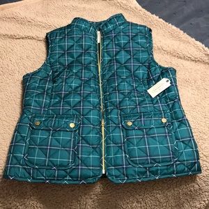 Green and navy blue vest